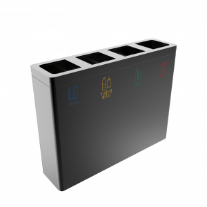 BERNINA PC - poubelles de tri selectif moderne en metal