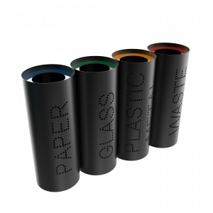 MUNDIN PC- poubelles de tri selectif en metal